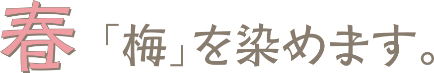 春「梅」を染めます。