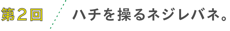 第２回　ハチを操るネジレバネ。