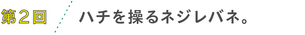 第2回　ハチを操るネジレバネ。