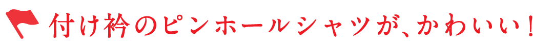 付け衿のピンホールシャツが、かわいい！